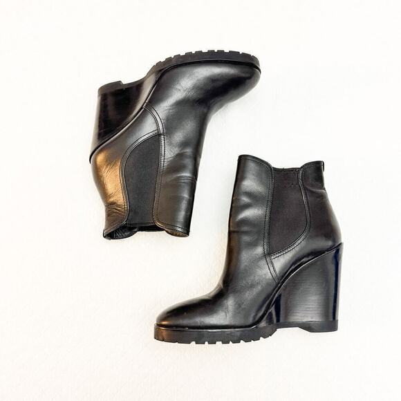 Michael Kors Thea Leather Wedge Boot, Size 11M, NWOT, Excellent Condition - Picture 2 of 5